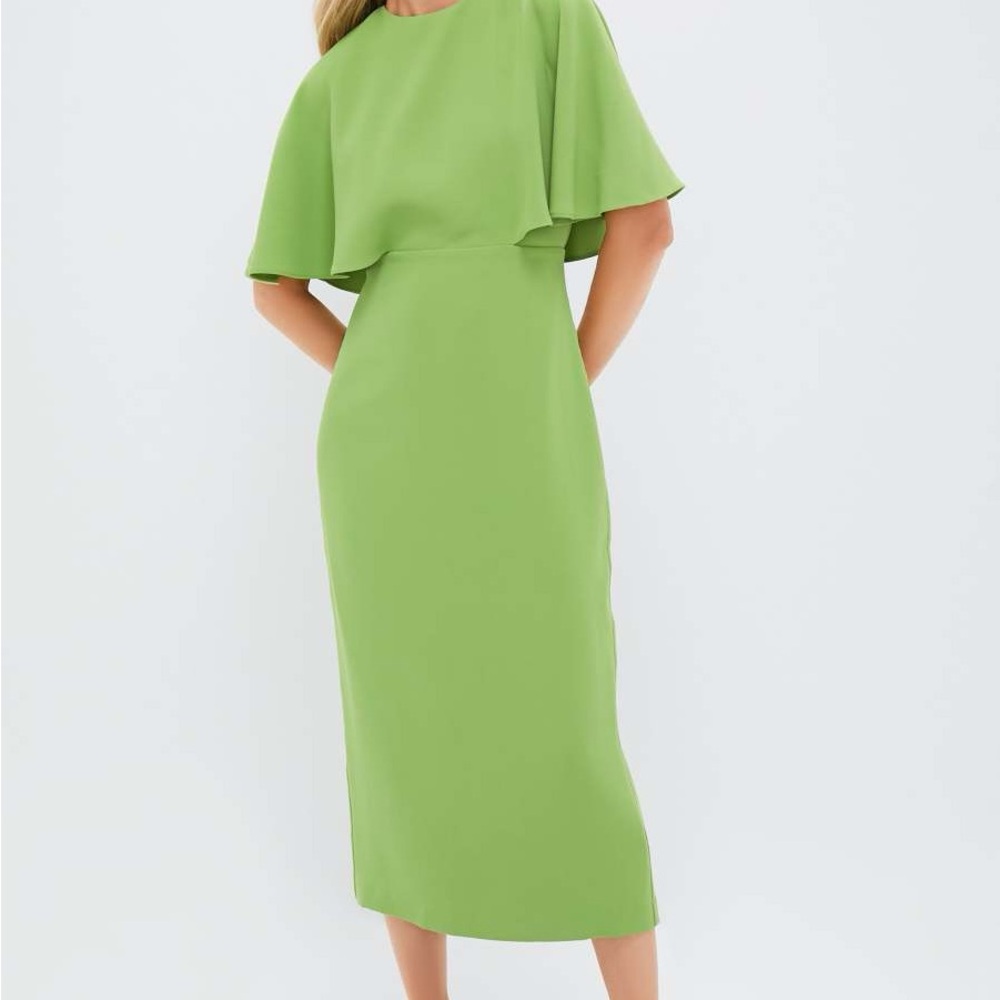 Pomander Place Vibrant Green Midi Dress